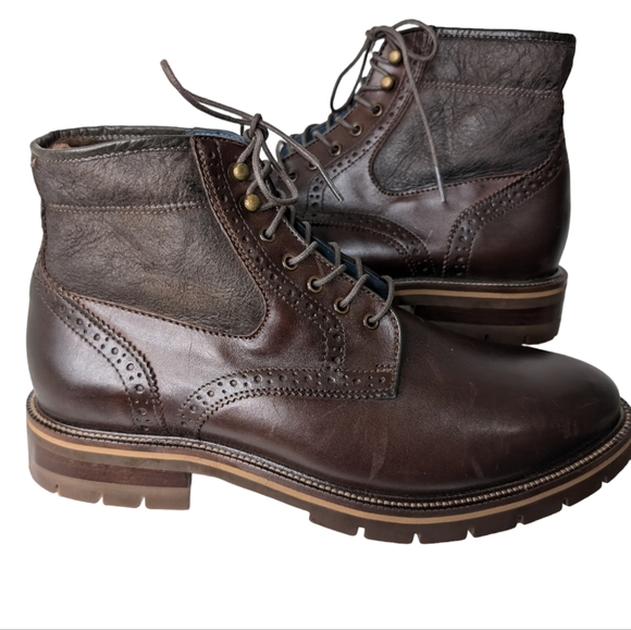 Johnston & Murphy XC Flex® Cody Plain Toe Shearling Brown Boot..9M - Picture 2 of 10